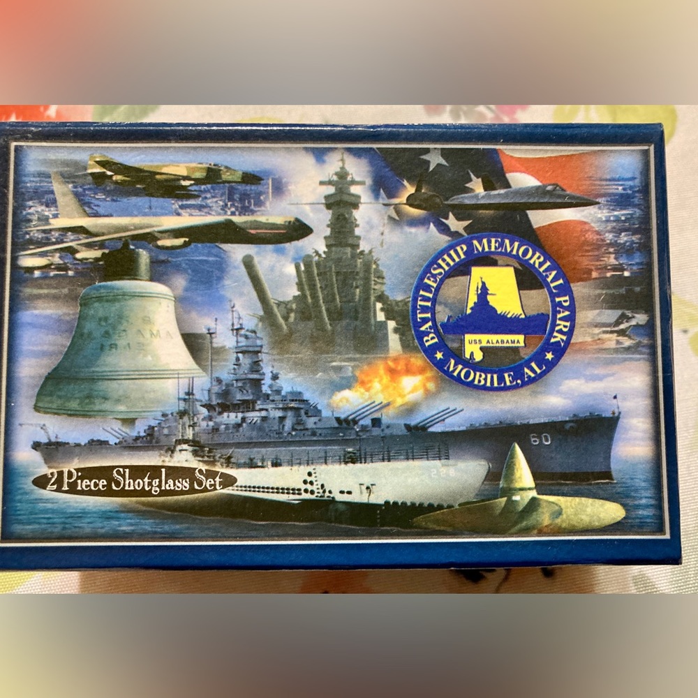 U.S.S. Alabama battleship collectors shot glasses